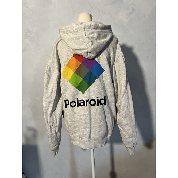 Polaroid Gray Hoodie Unisex Adult Sz Medium - Picture 5 of 9